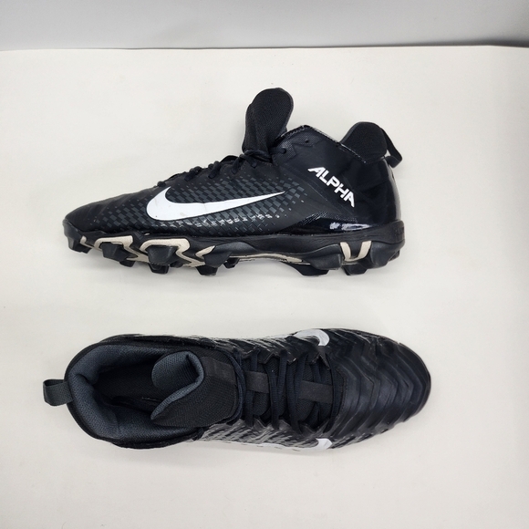 Nike Alpha Menace Shark 2 Football Cleats Mens 14 Shoes Black BV0146-001 - Picture 8 of 16
